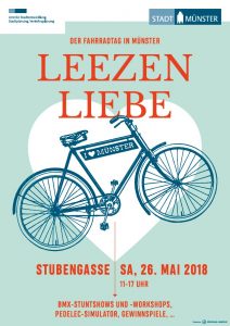 Plakat zum Fahrradtag LEEZENLIEBE in Münster